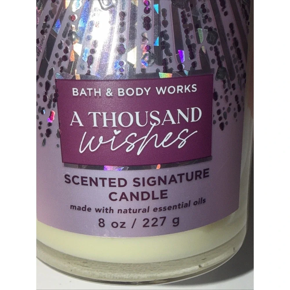 Bath & Body Works A Thousand Wishes Scented Single Wick Candle 8oz White Barn